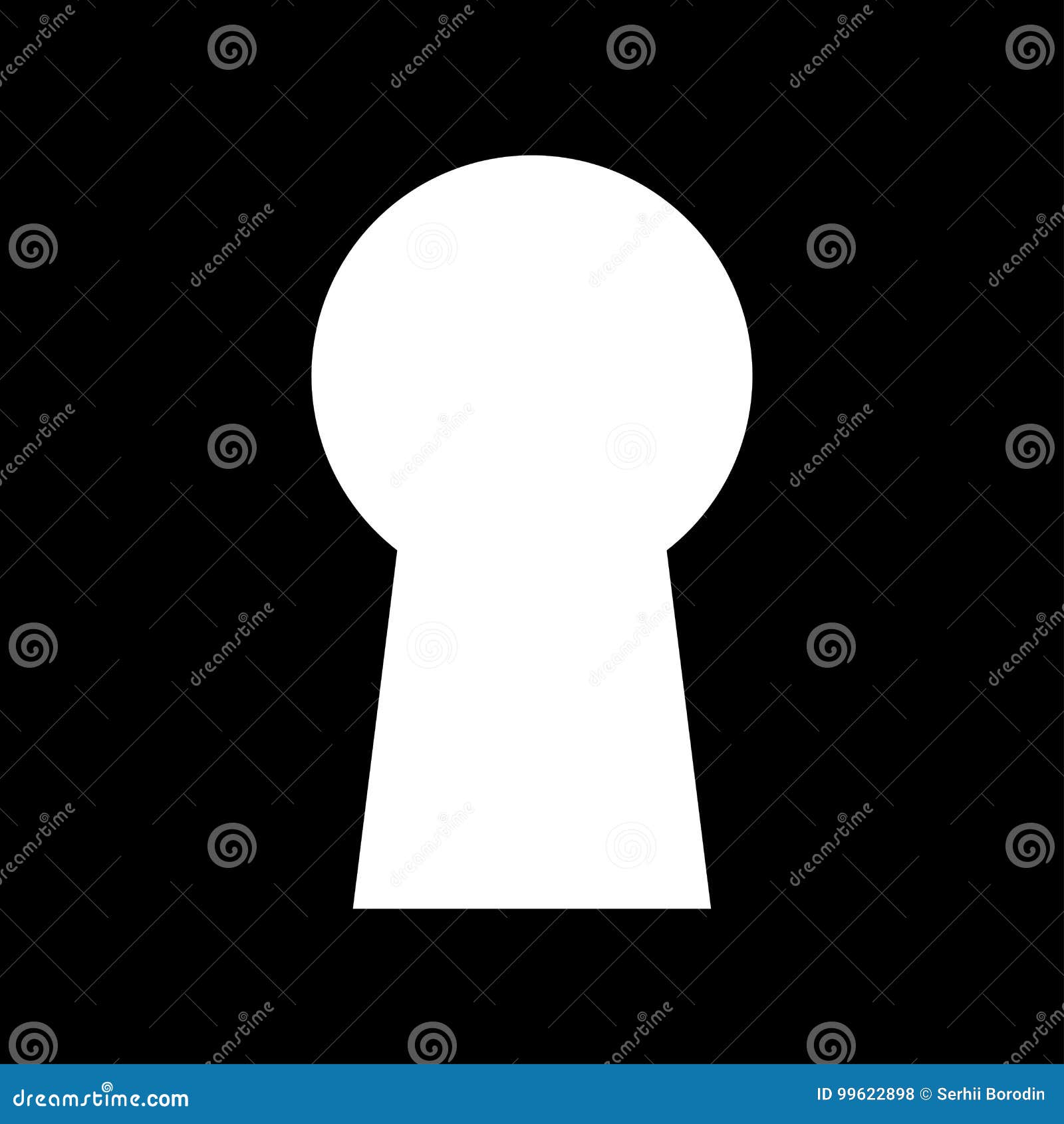 Keyhole it is icon . stock vector. Illustration of open - 99622898