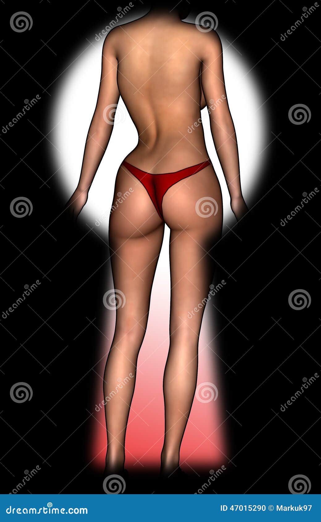 Keyhole Voyeur Female stock illustration