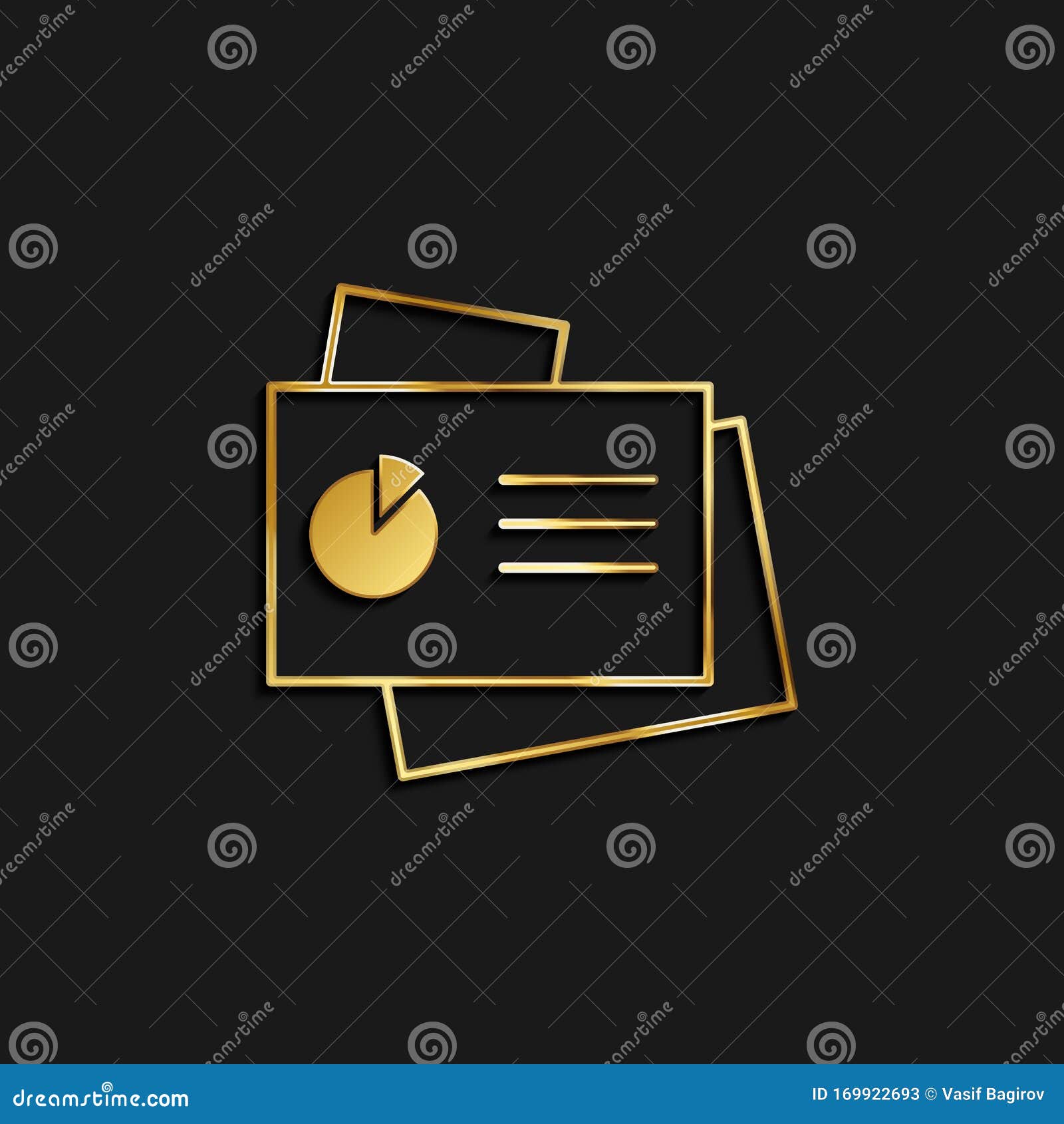 Download Keynote, Powerpoint Gold Icon. Vector Illustration Of ...