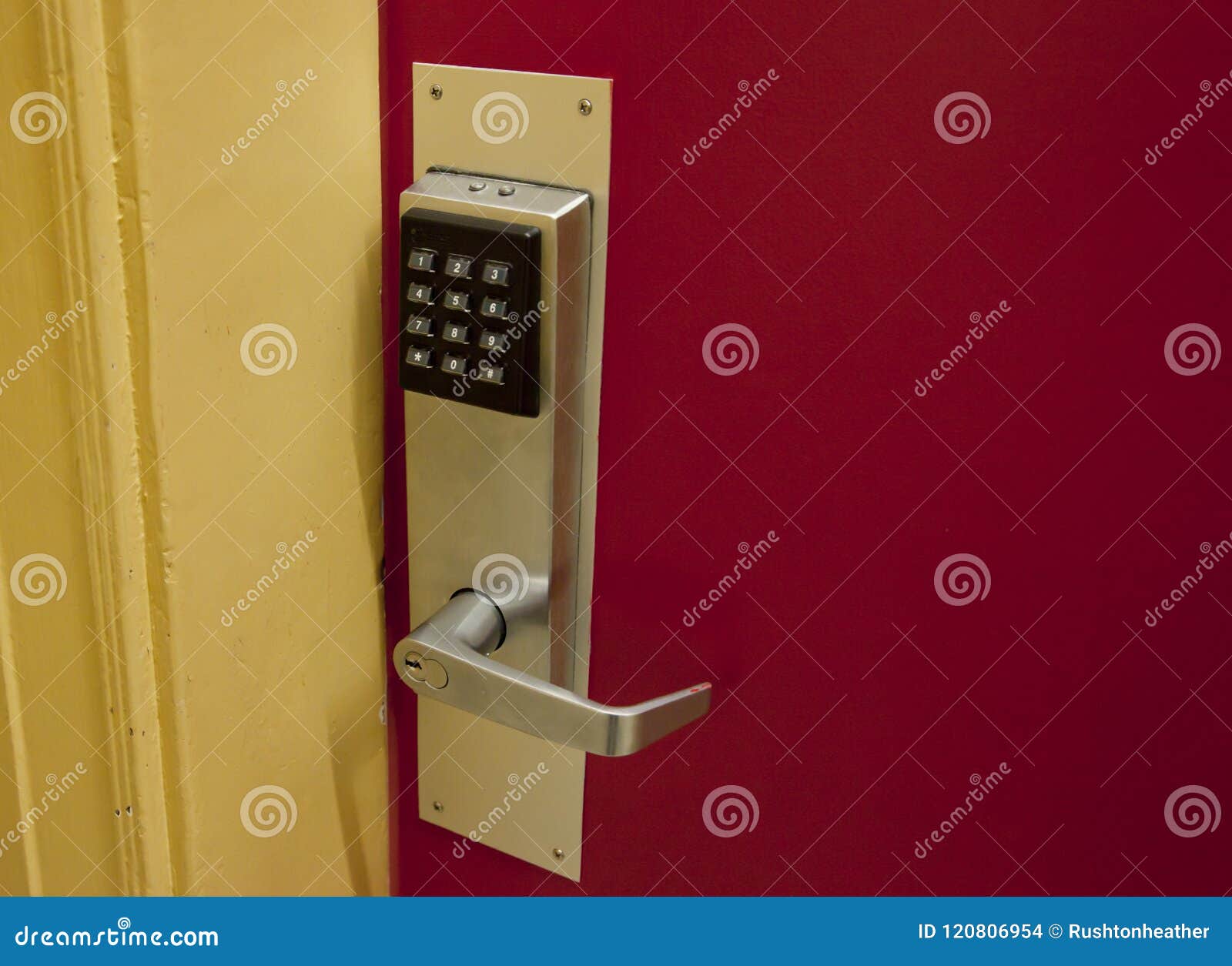 Electronic number keypad stock photo. Image of door 120806954