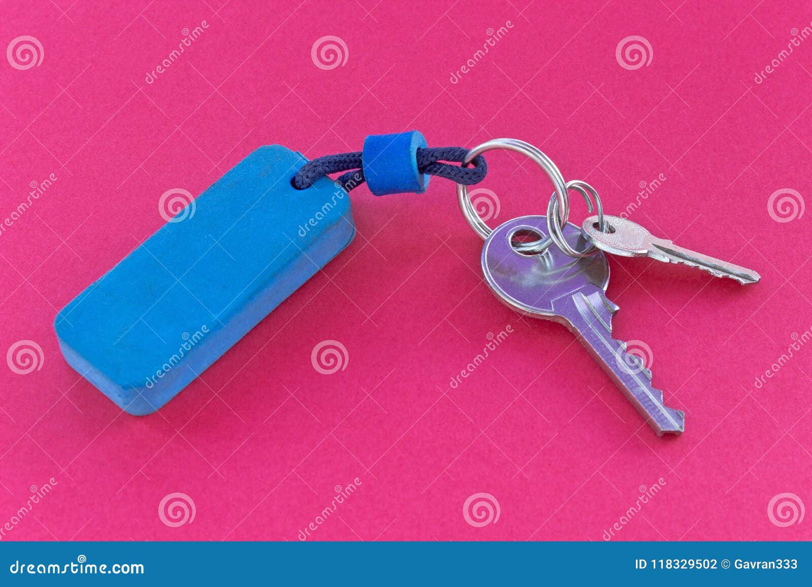 Keys with Blue Tag Isolated on Red Stock Photo Image of success