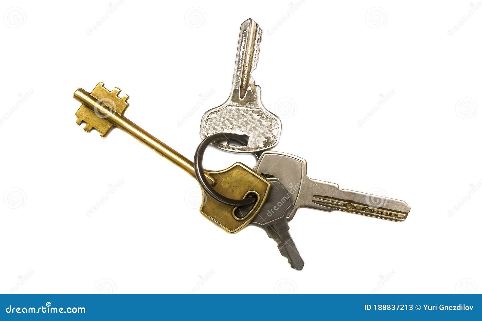 Keys of Different Types from Apartment Locks Stock Illustration
