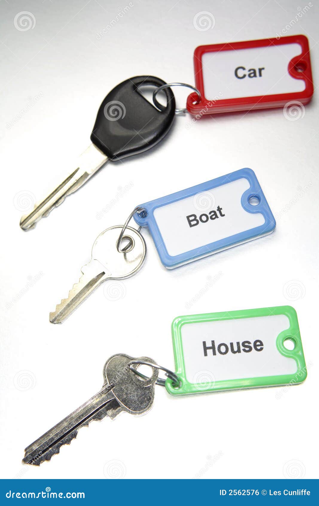 Keys with keychain stock photo. Image of equipment, colors 2562576