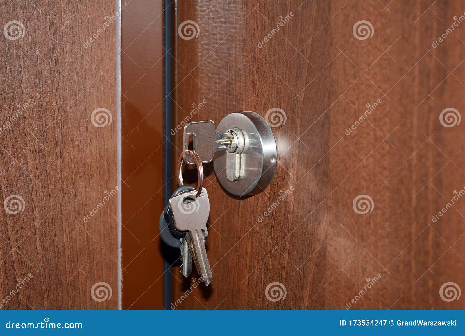 Keys in a Latch Opening or Closing a Door Stock Image Image of handle