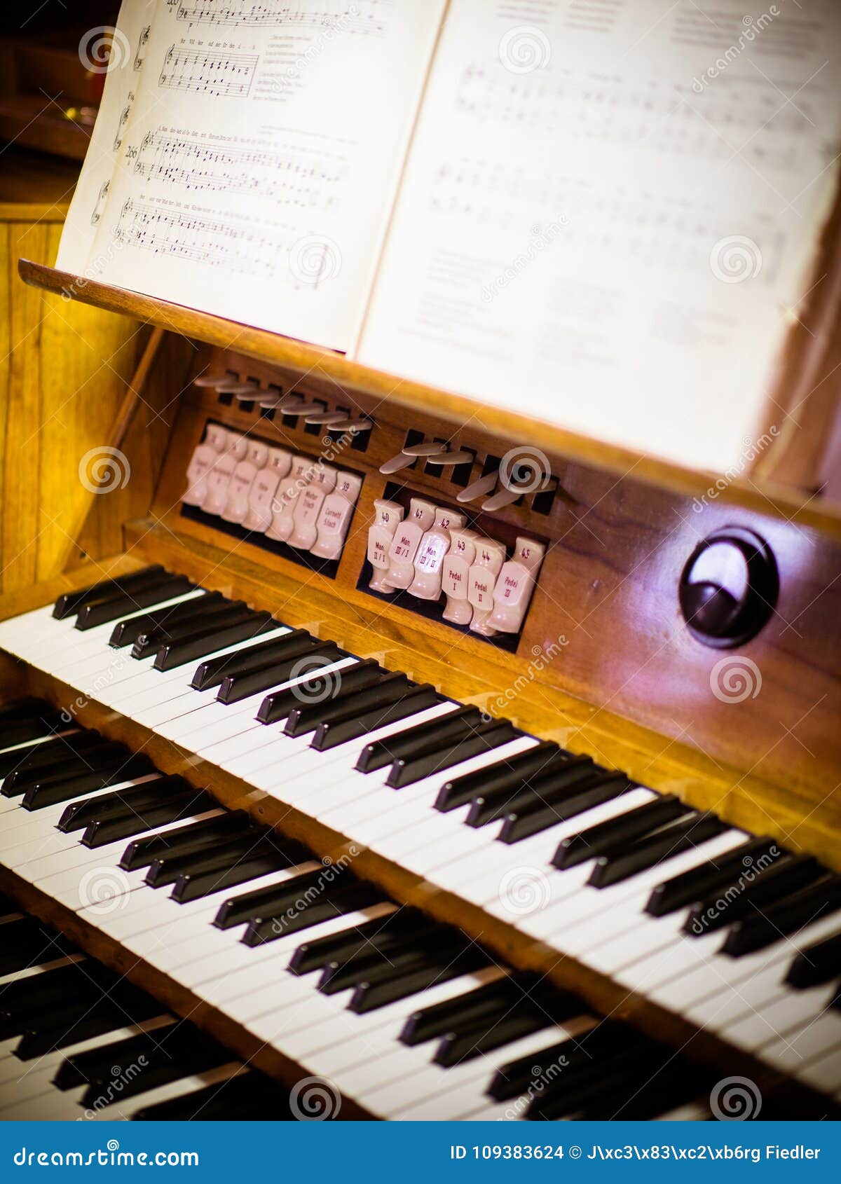 The keys of the organ stock photo. Image of music, musical 109383624