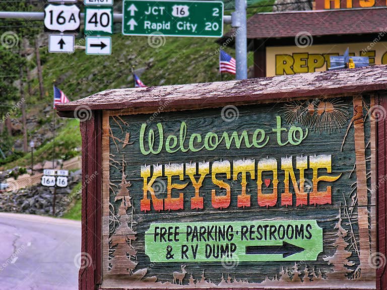 Keystone, South Dakota stock photo. Image of directions 12822122