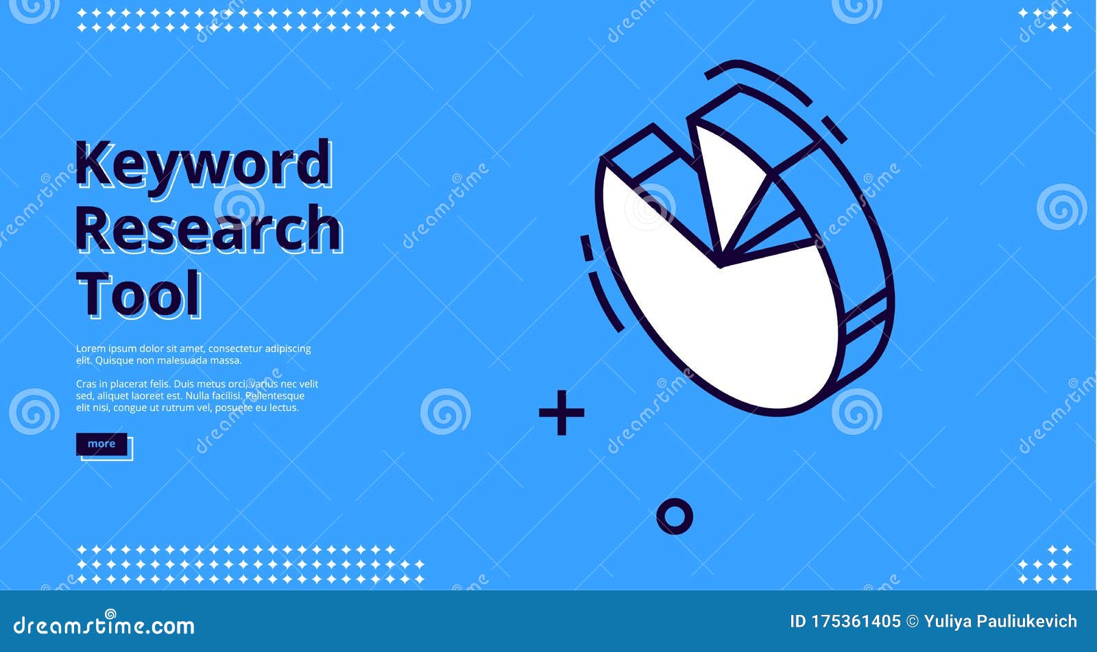 Keyword Research Tool Banner With Isometric Chart Stock Vector Illustration Of Internet Network