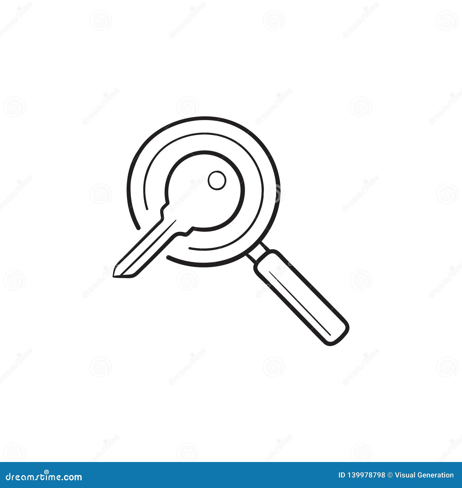 Keyword Search Hand Drawn Outline Doodle Icon Stock Vector Illustration Of Research Media