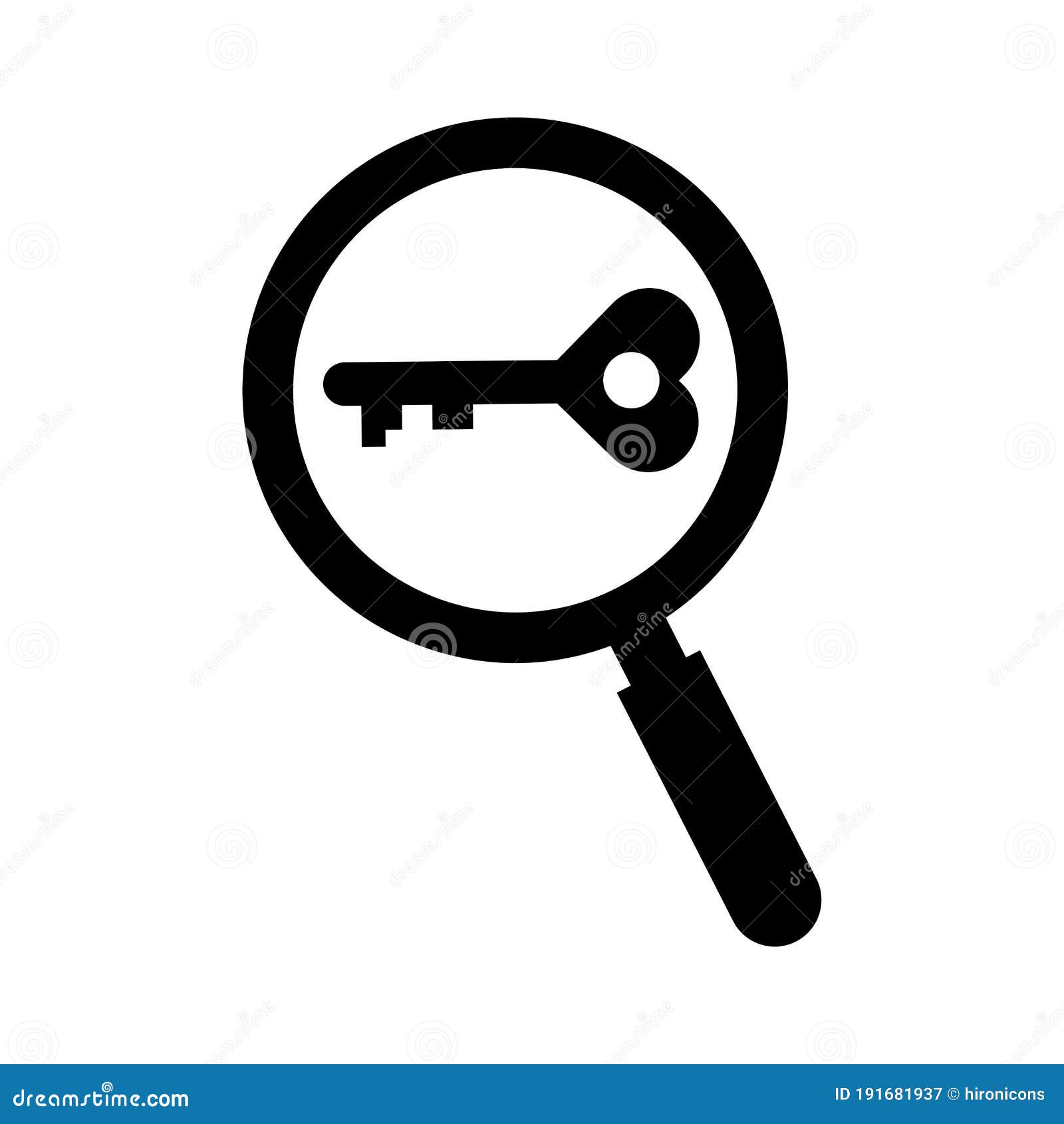 Keyword Search Icon Black Color Stock Vector Illustration Of Zoom Outline