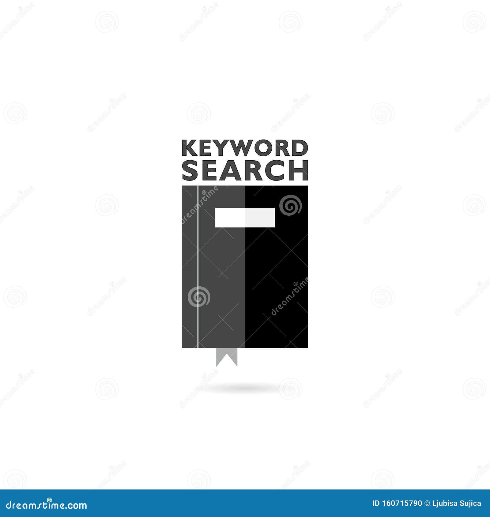 Keyword Search Icon Isolated On White Background Stock Vector Illustration Of Filled Landing