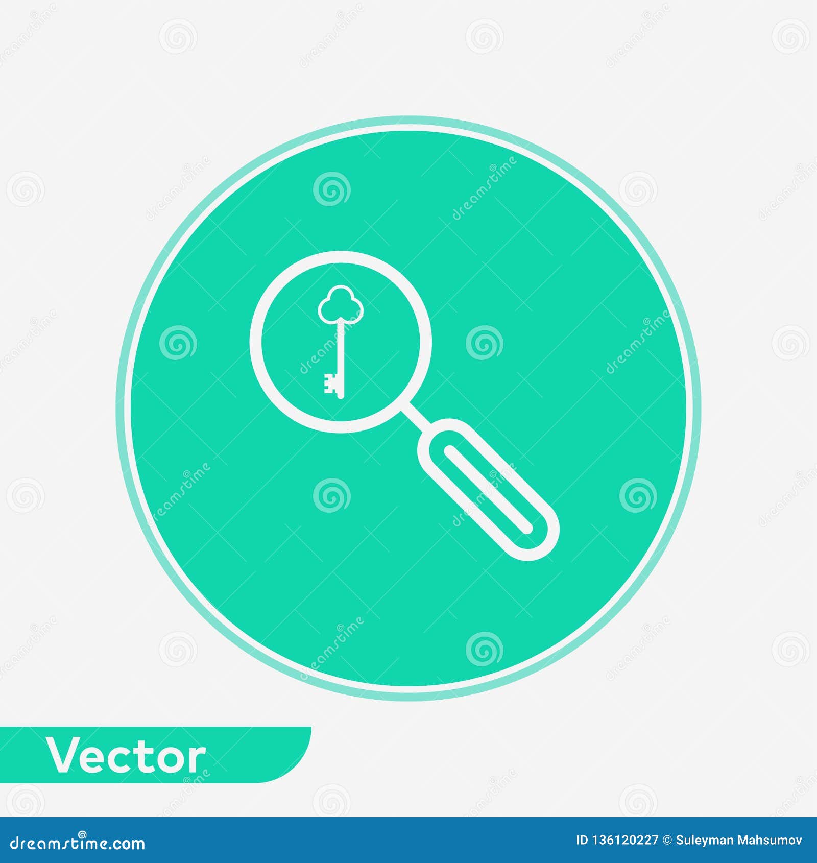 Keyword Search Vector Icon Sign Symbol Stock Vector Illustration Of Keyword Flat