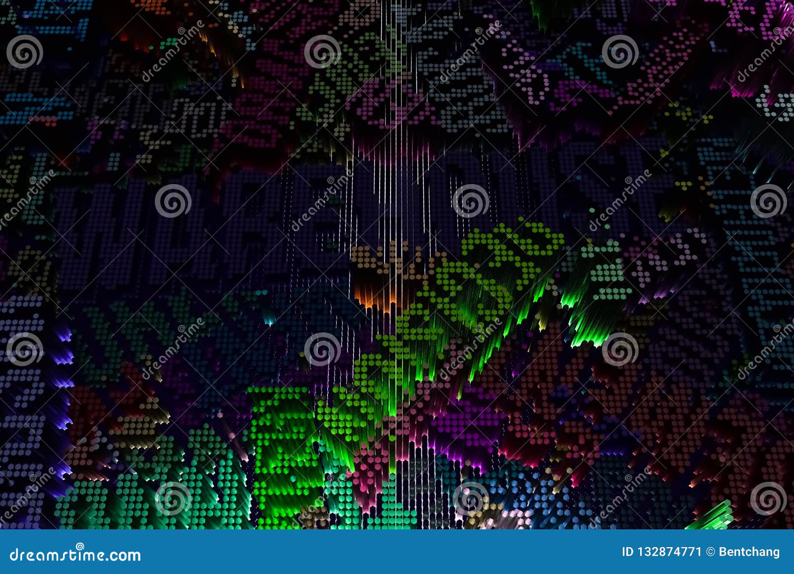 Keyword of Warehouse. Colorful 3D Rendering. Shape Composition Stock