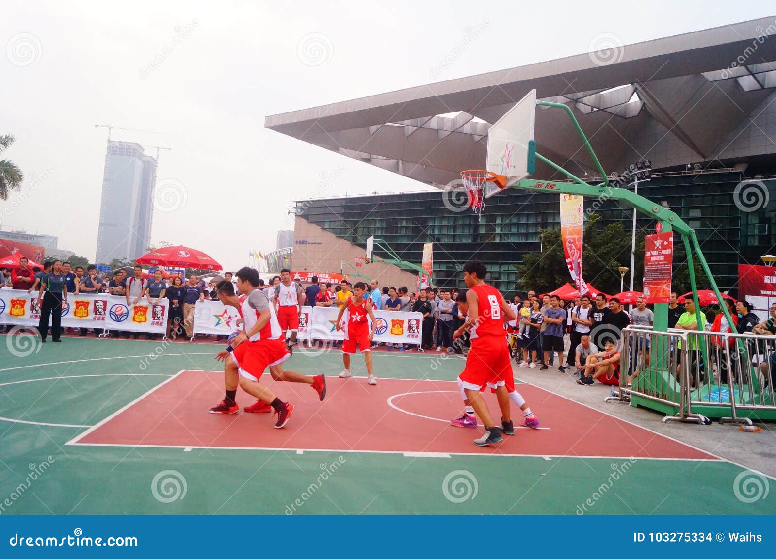 Three Person Basketball Match Editorial Stock Image - Image of
