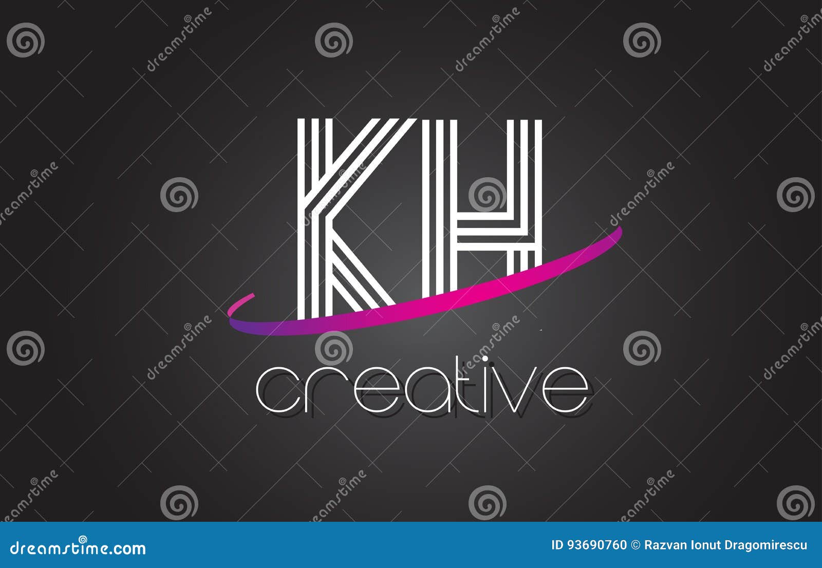 Lettermark Logo Typography Logo Monogram Logo KH HK 