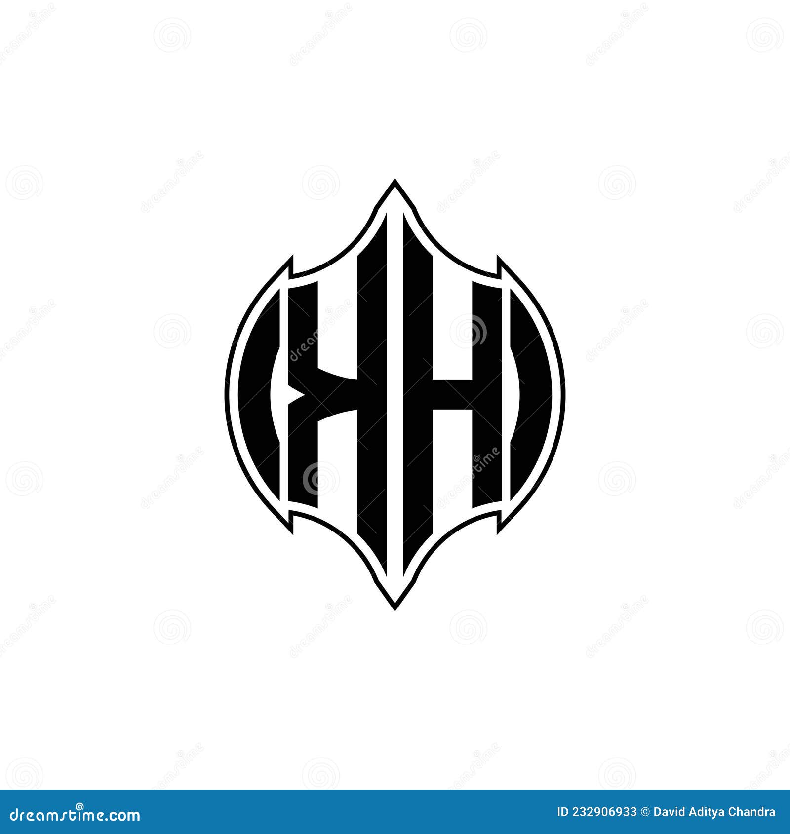 KH Logo Monogram Geometric Shield Shape Style Stock Vector ...