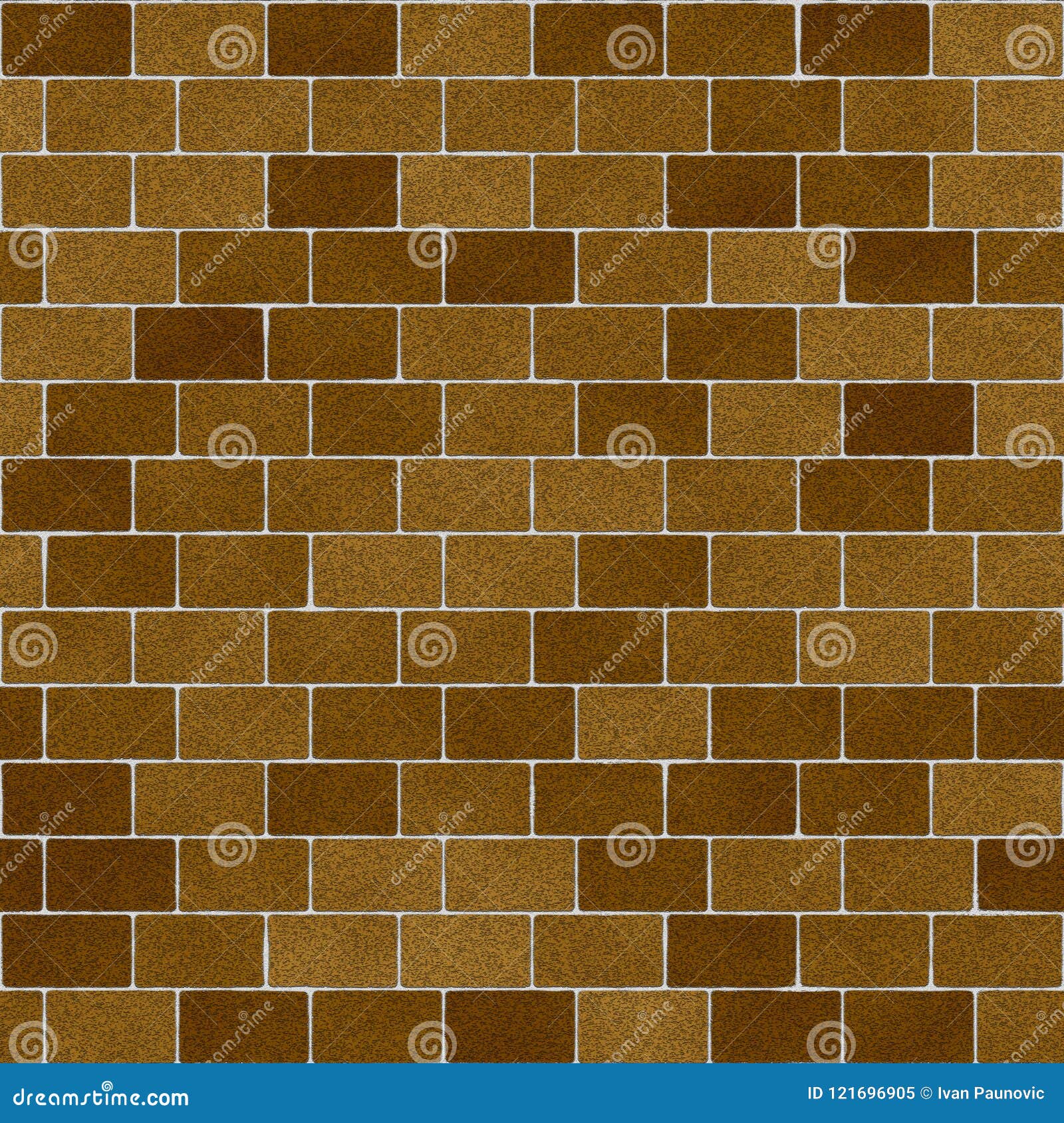 Khaki Brown Clay Bricks Seamless Texture Stock Illustration