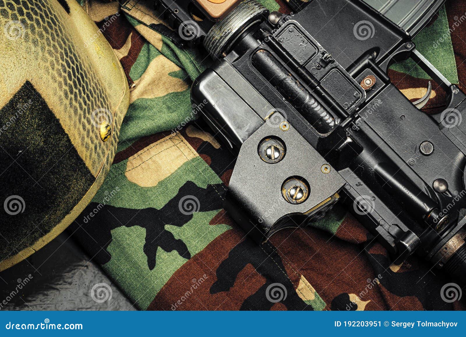 Khaki Military Uniform with Ammunition Close Up Stock Image - Image of ...
