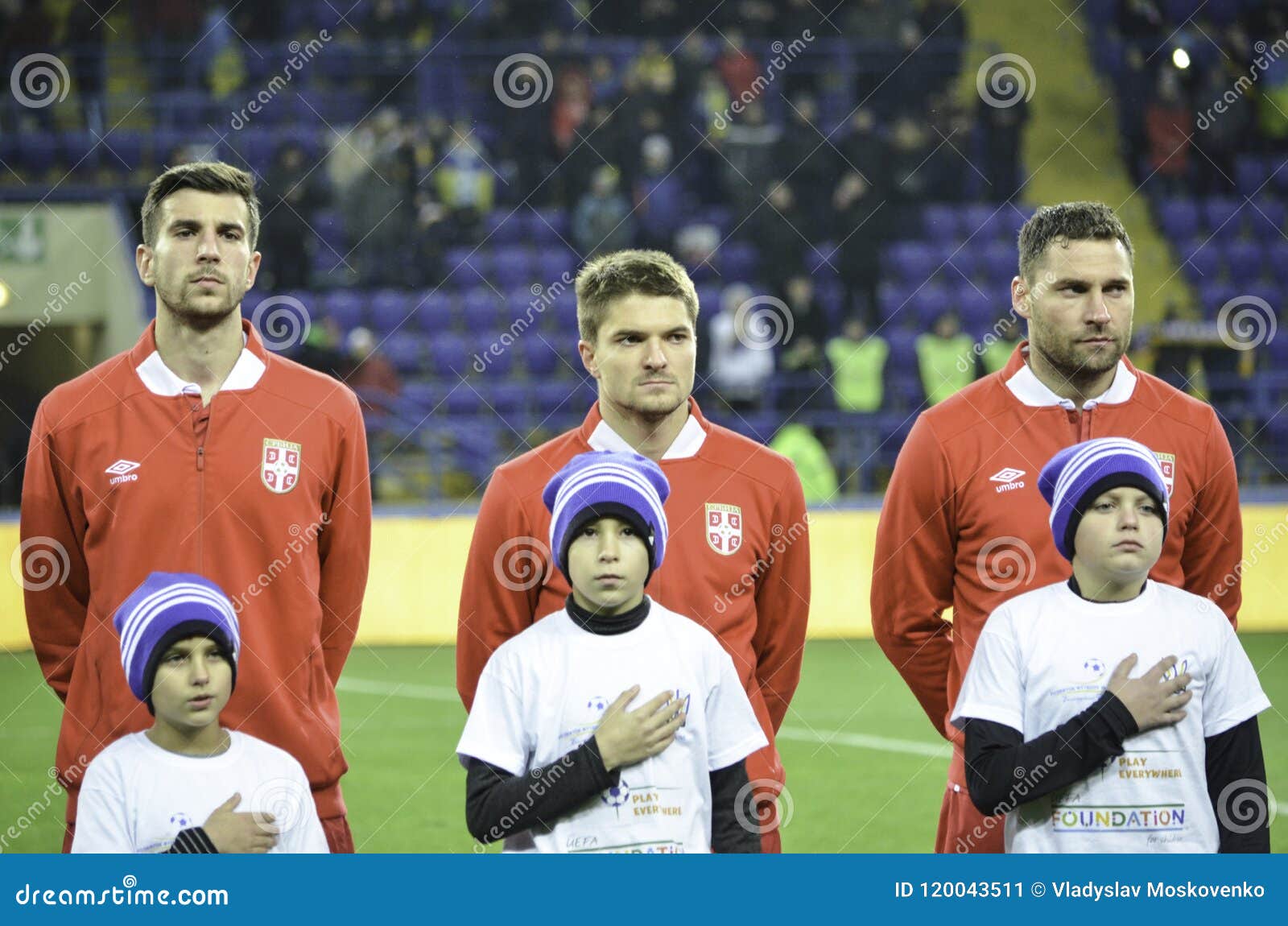 Kharkiv, UKRAINE - November 15, 2016: Football Team Of Serbia D