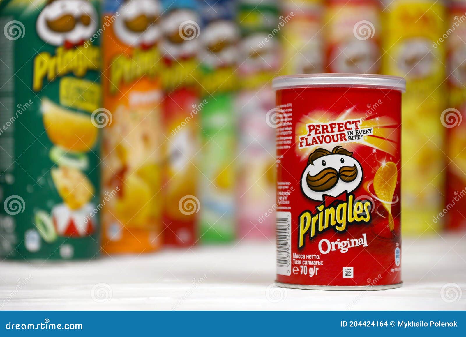 Pringles Variety of Flavors. Many Cardboard Tube Cans with Pringles