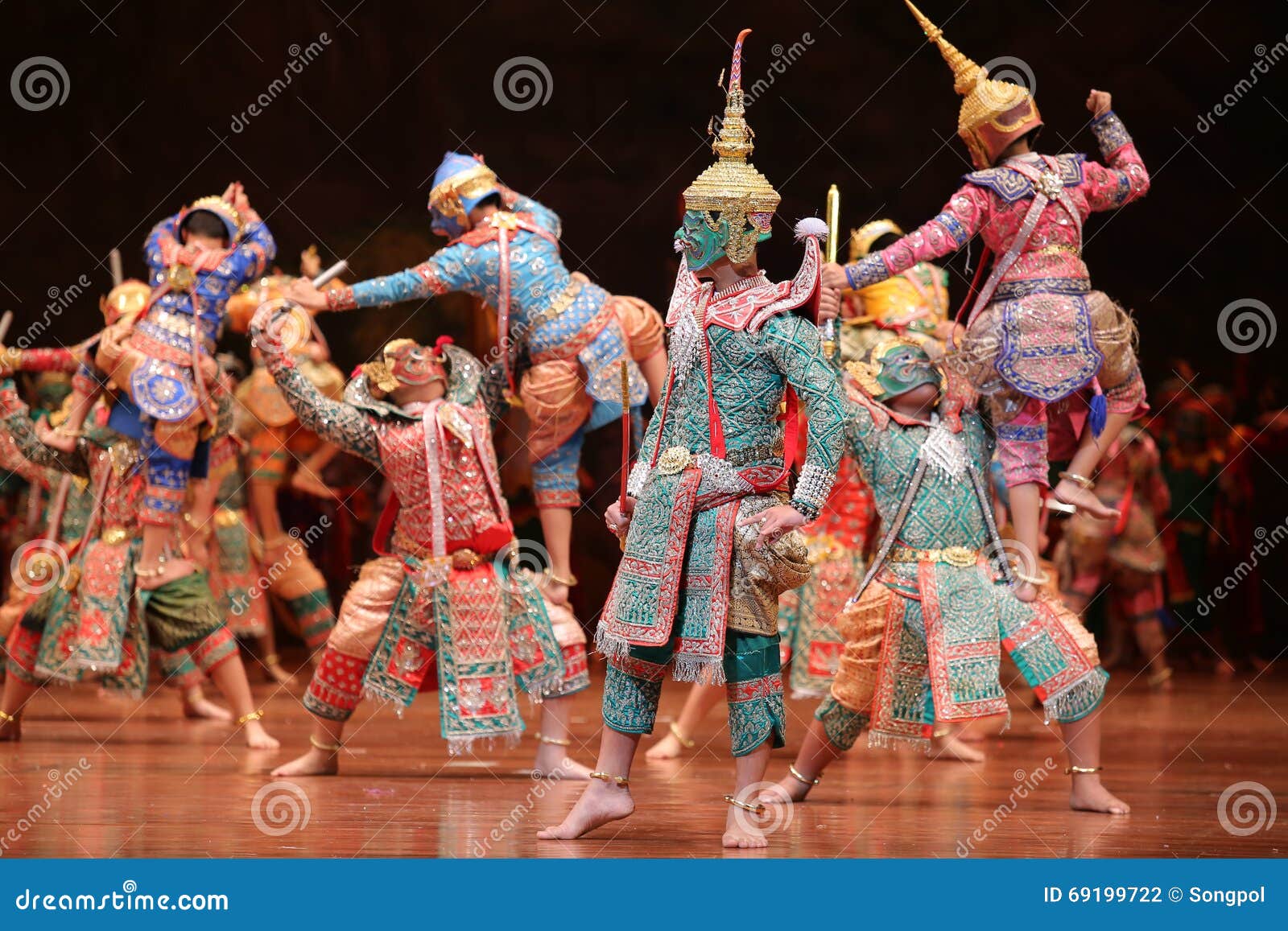 Khon, Dance Drama from Thailand. Stock Photo Image of antique