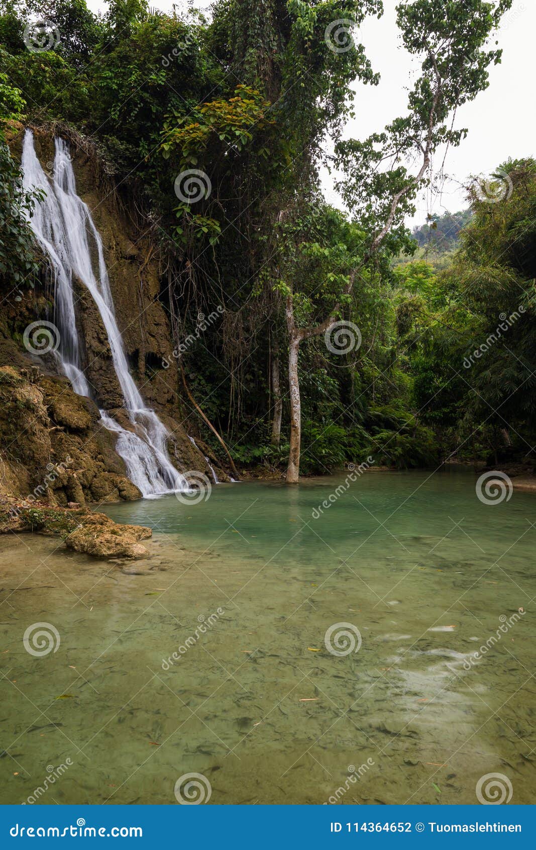 khoun moung keo waterfall in laos