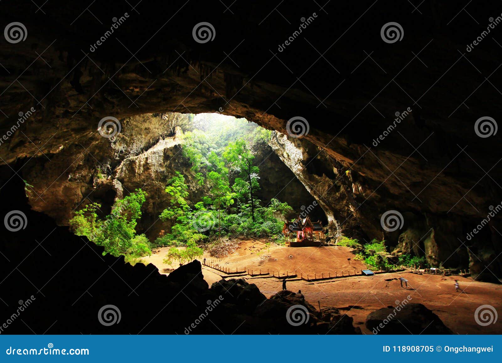 khuha kharuehat pavilion, phraya nakhon cave, khao sam roi yot national park, thailand