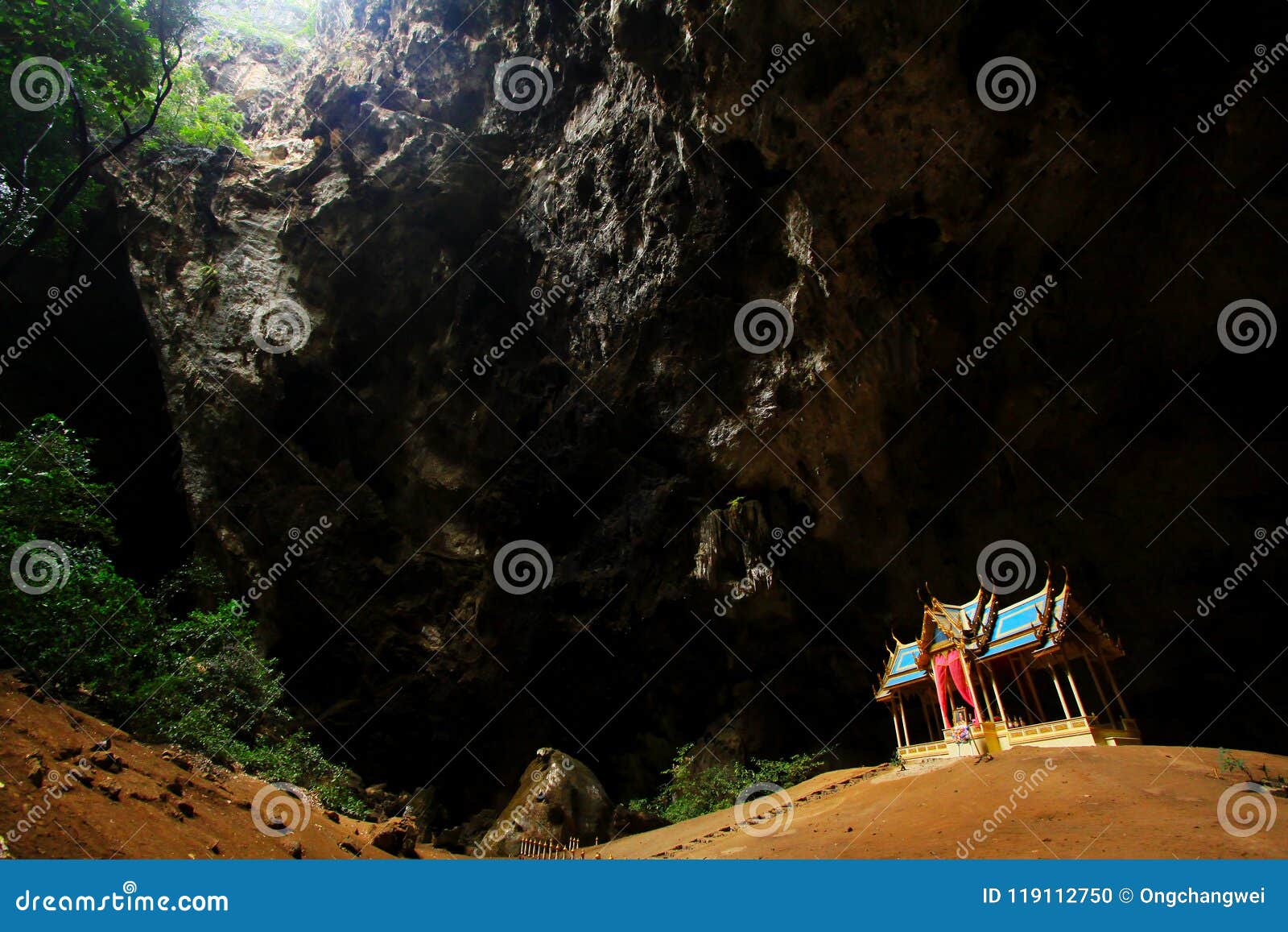 khuha kharuehat pavilion, phraya nakhon cave, khao sam roi yot national park, thailand