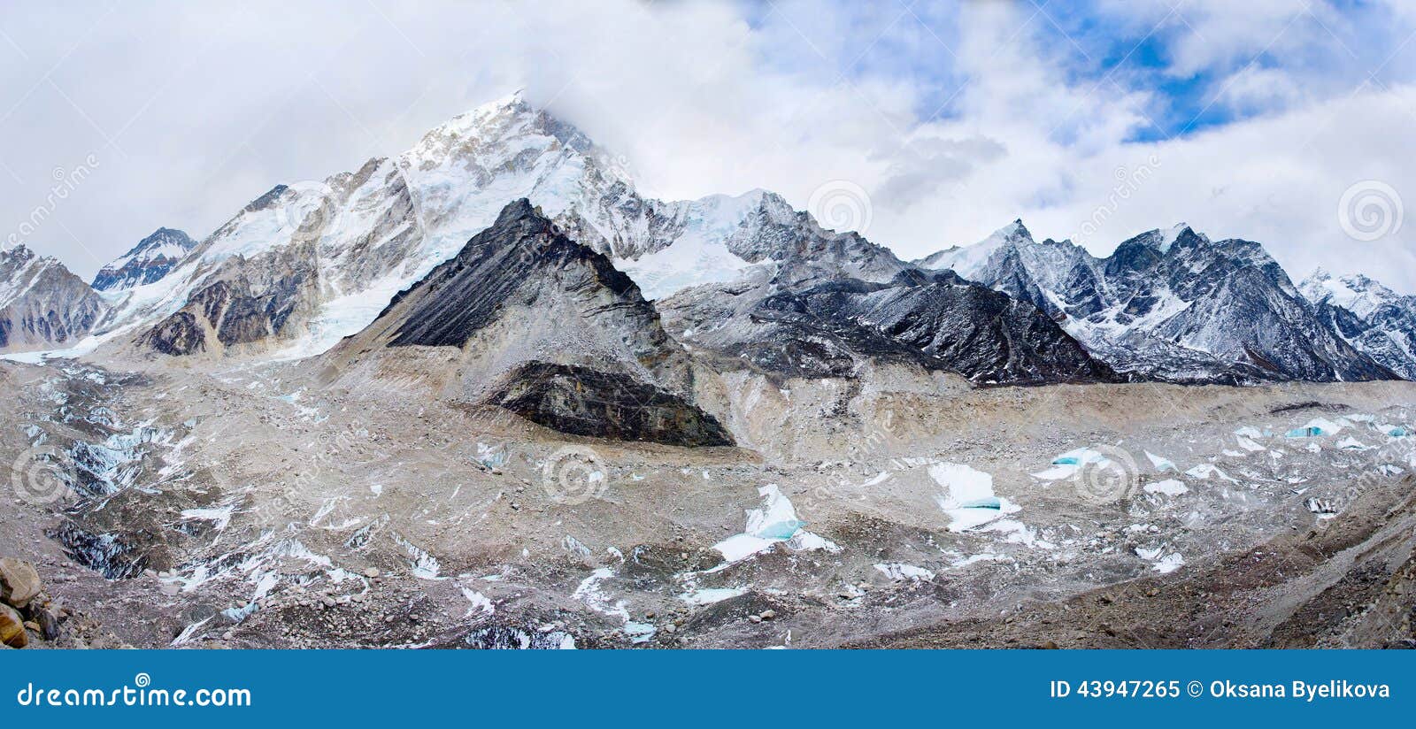 khumbu glacier in himalayas,nepal