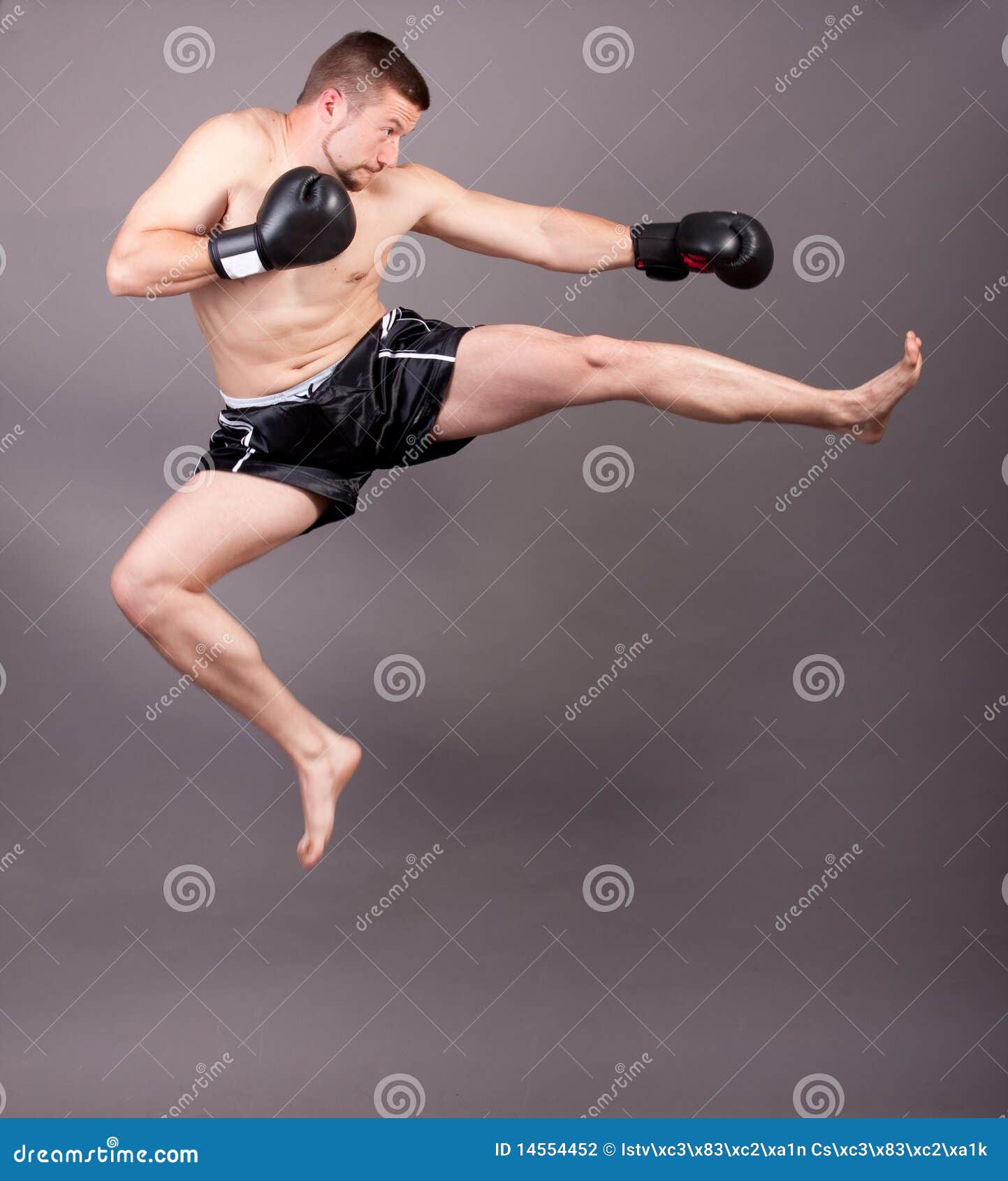 Kickboxer stock photo. Image of boxer, protective, conflict 14554452