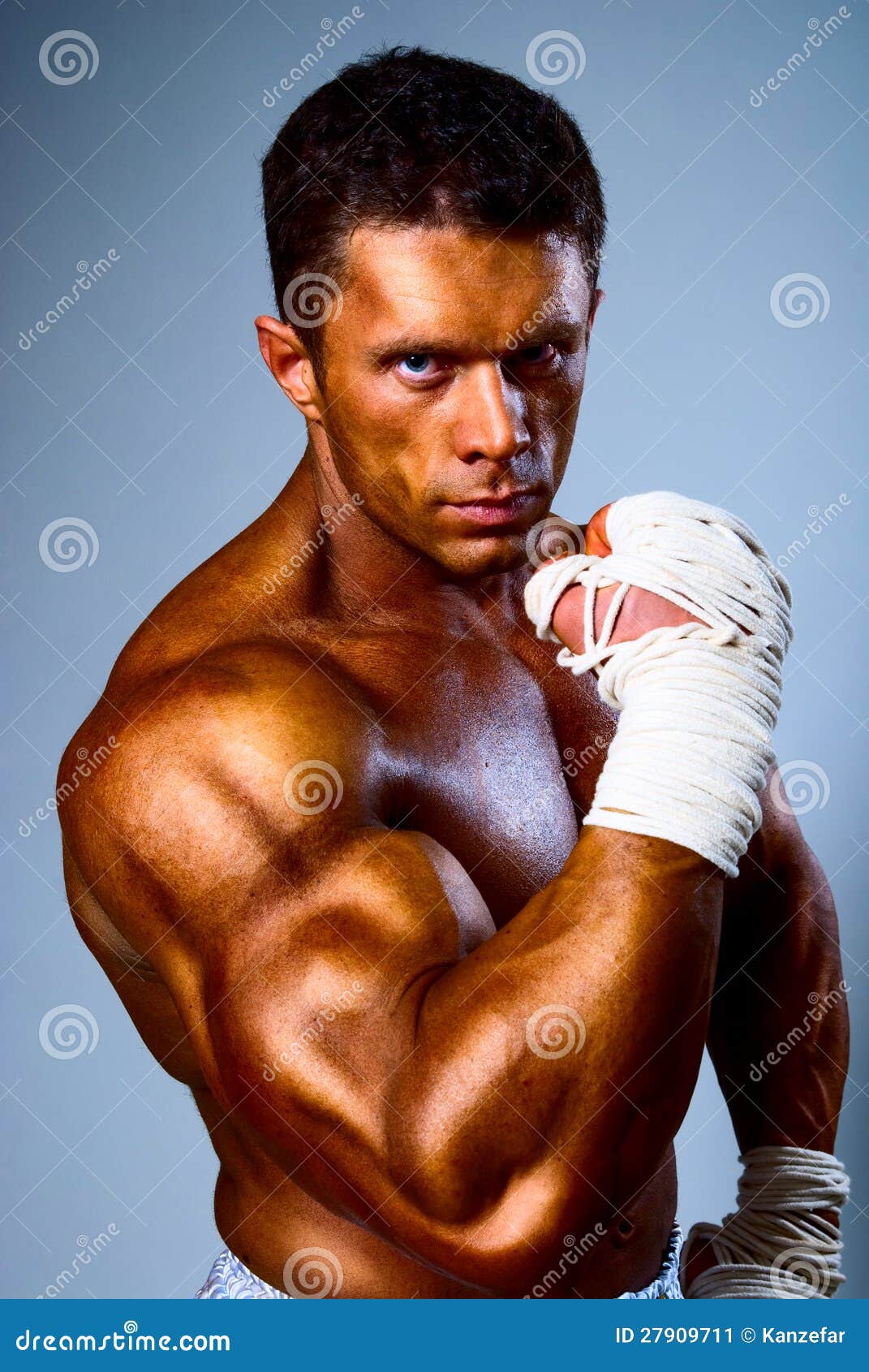 Kickboxer Training before Fight Stock Image Image of caucasian, kickbox 27909711