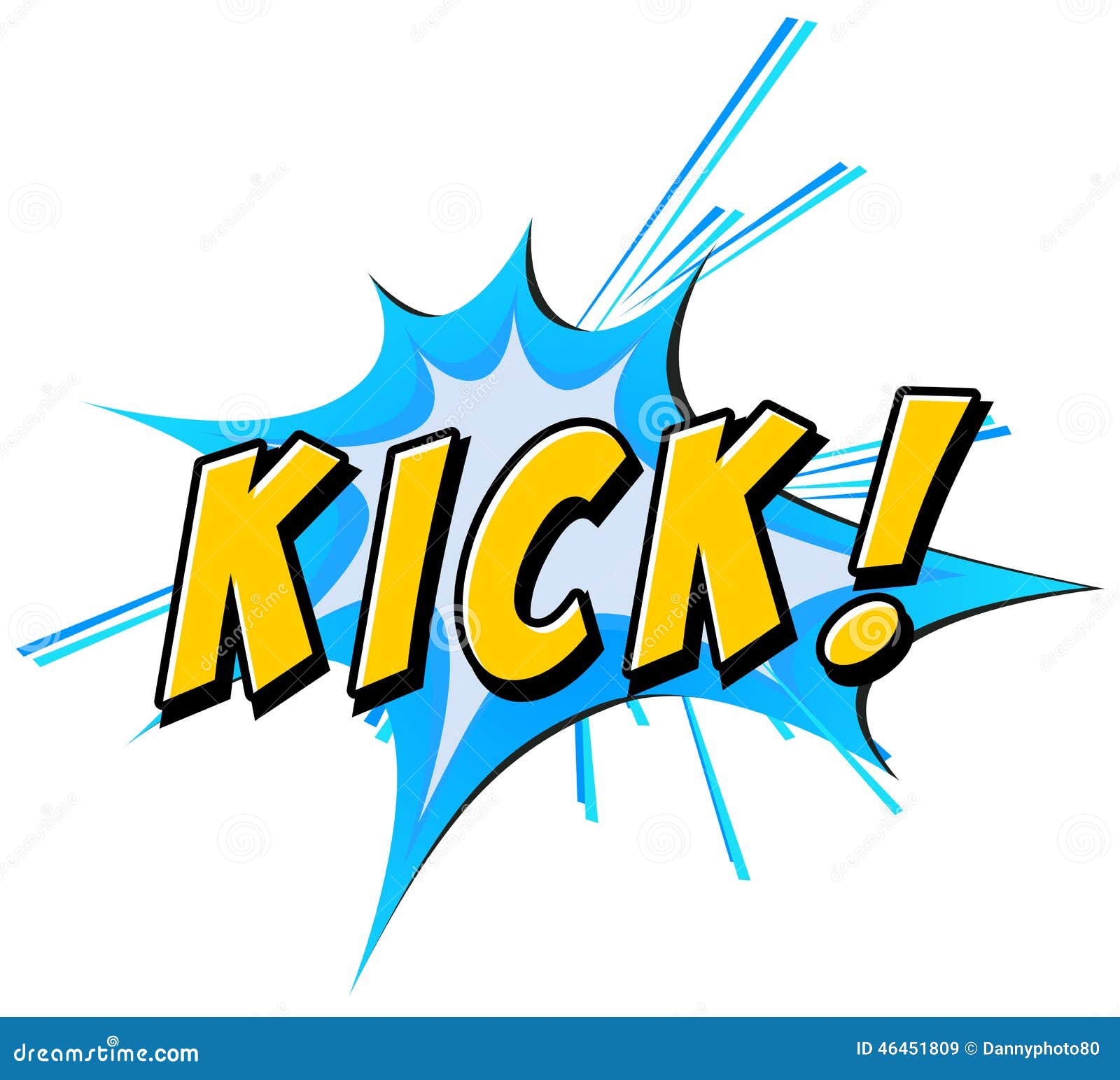 Kick flash stock illustration. Illustration of wording 46451809