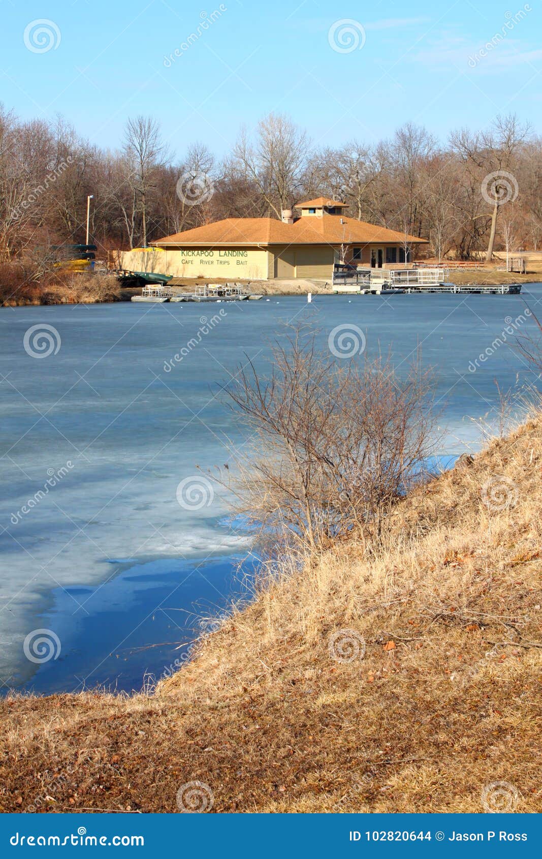 Kickapoo Landing on Clear Pond Editorial Stock Image Image of