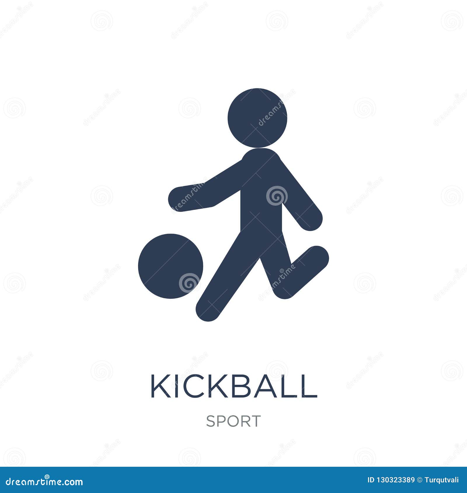 kickball icon. trendy flat  kickball icon on white background from sport collection