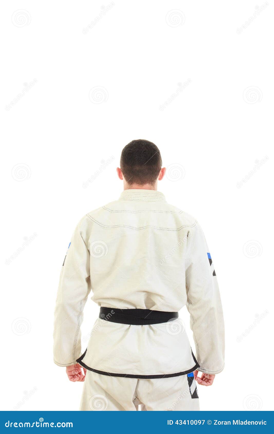 Download Kickbox Fighter Wearing Kimono With Black Belt In Back ...