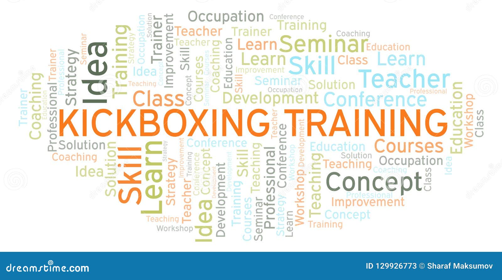 Kickboxing Training Word Cloud. Stock Illustration Illustration of