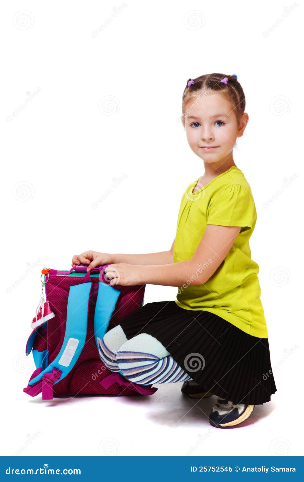 Kid with backpack stock photo. Image of happy, attractive 25752546