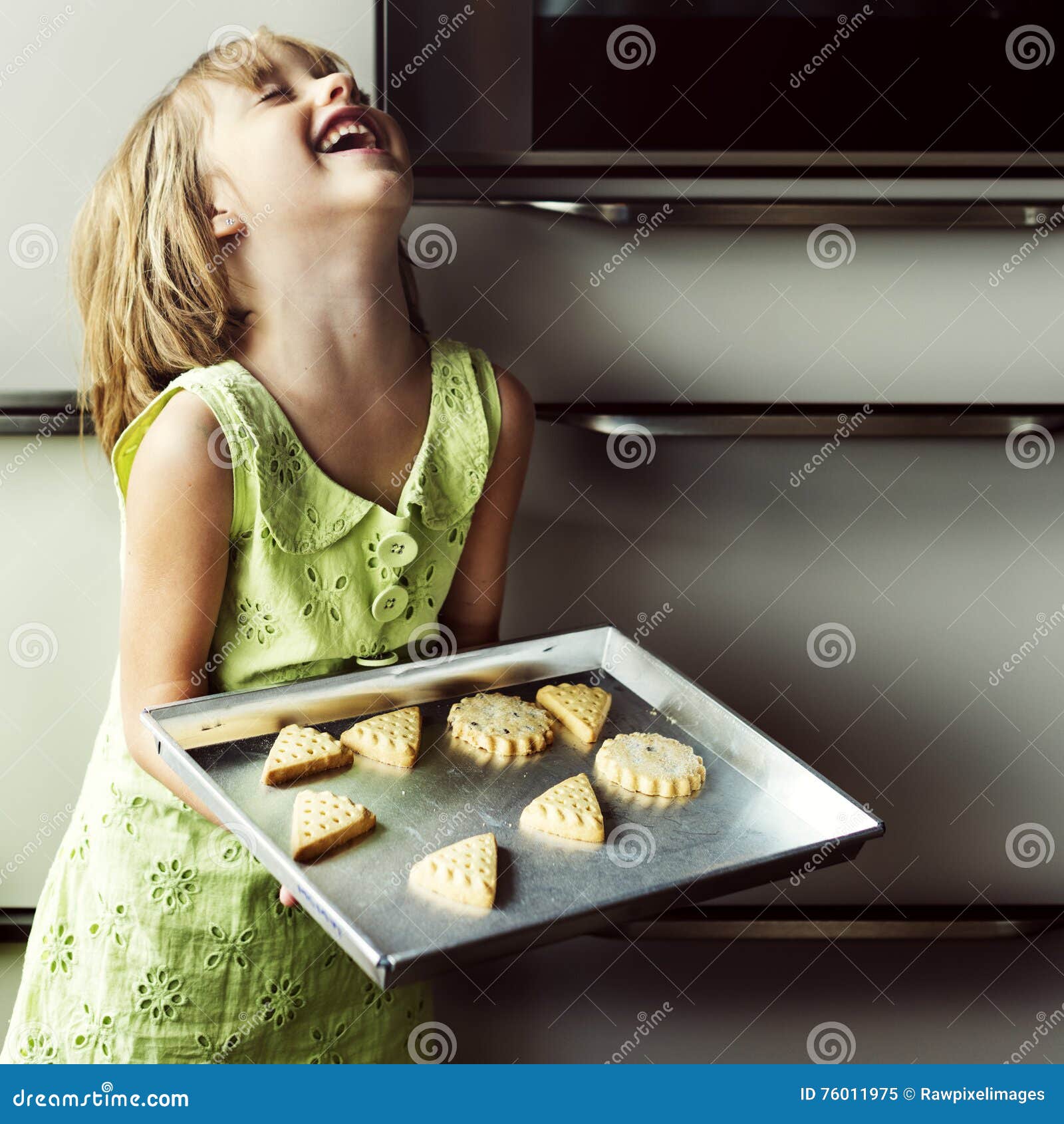 Kid Baking Cooking Cookies Fun Concept Stock Image Image of little