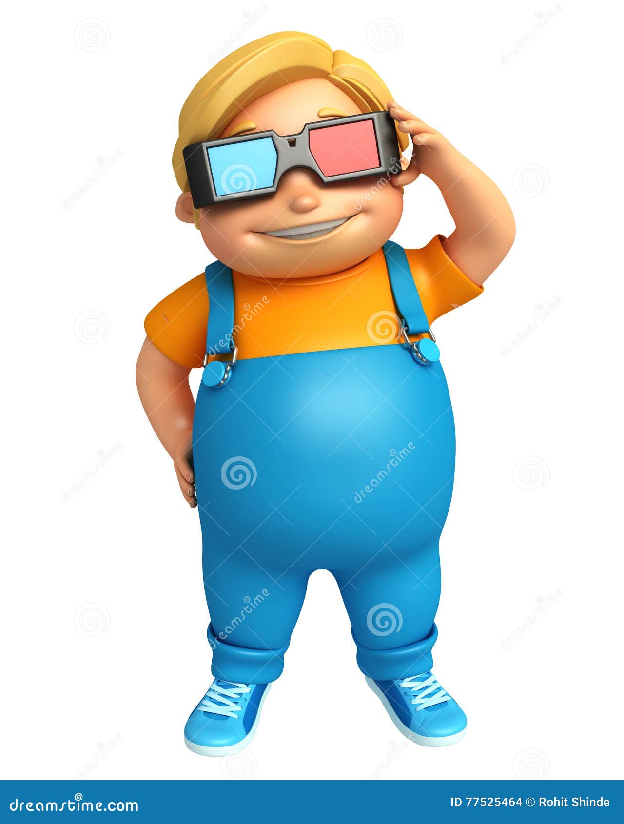 Kid boy with 3D goggle stock illustration. Illustration of character 77525464