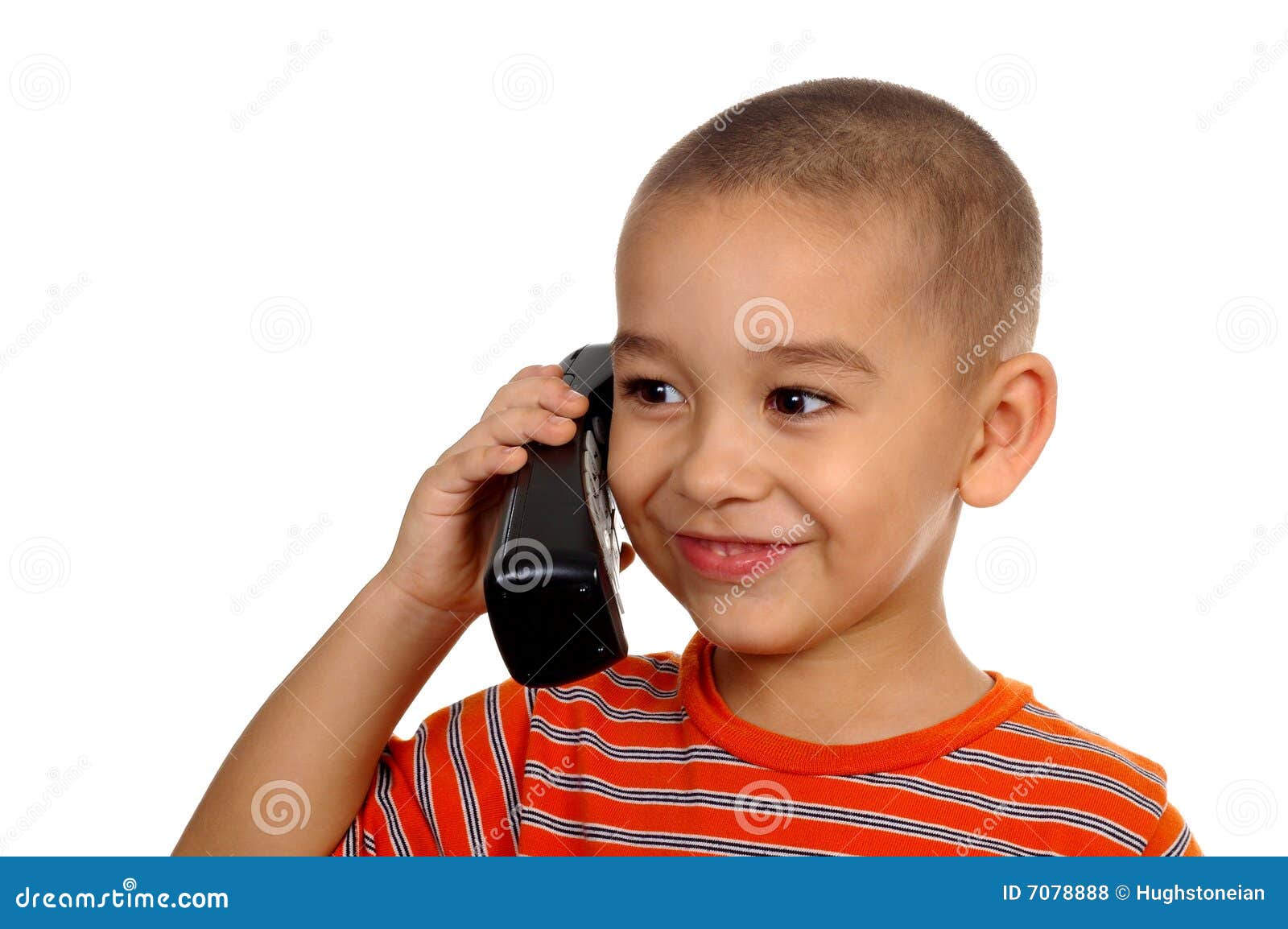 Kid Calling On Phone 5 Years Old Royalty Free Stock Photos Image 7078888