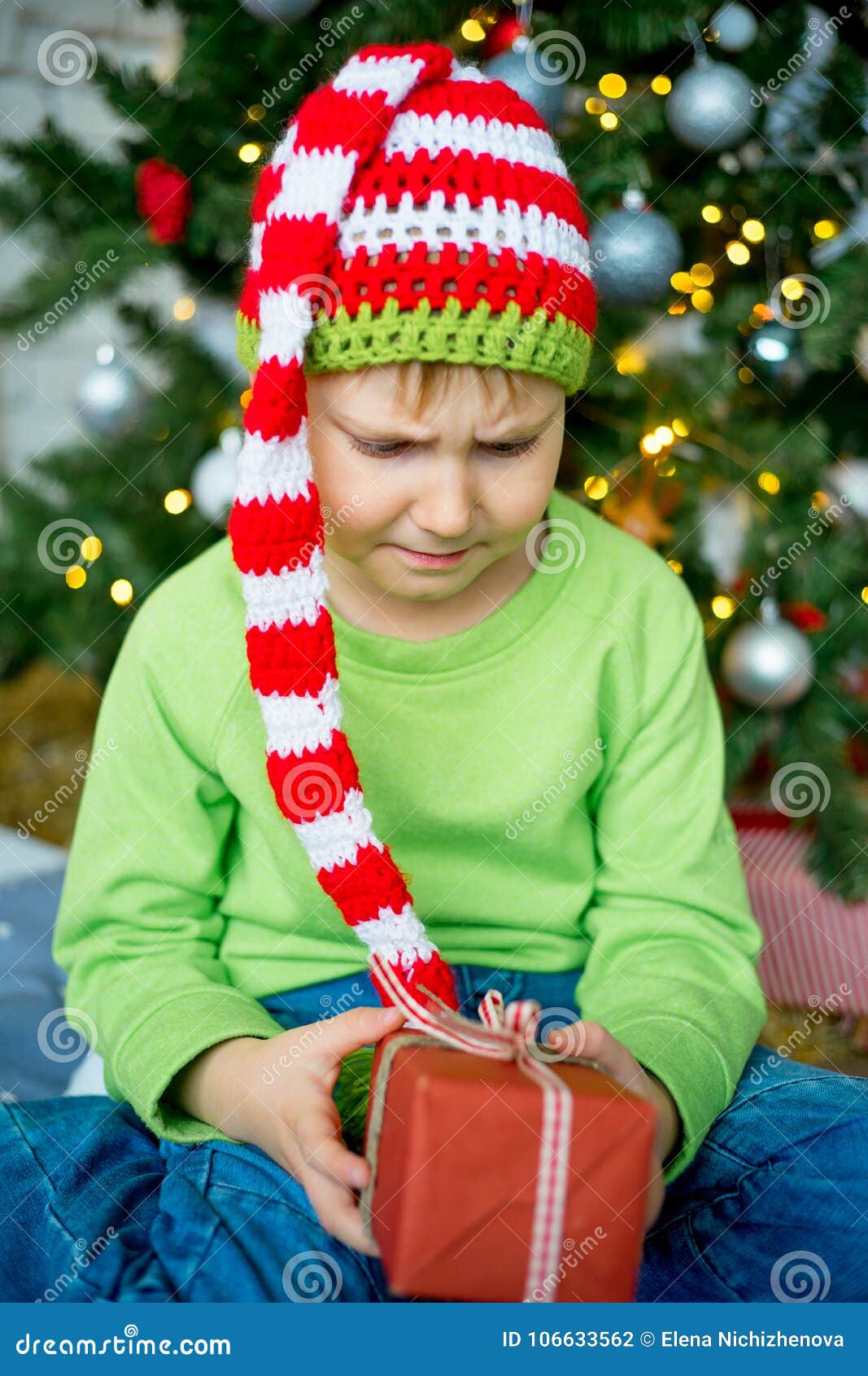 Kid celebrating christmas stock photo. Image of winter 106633562
