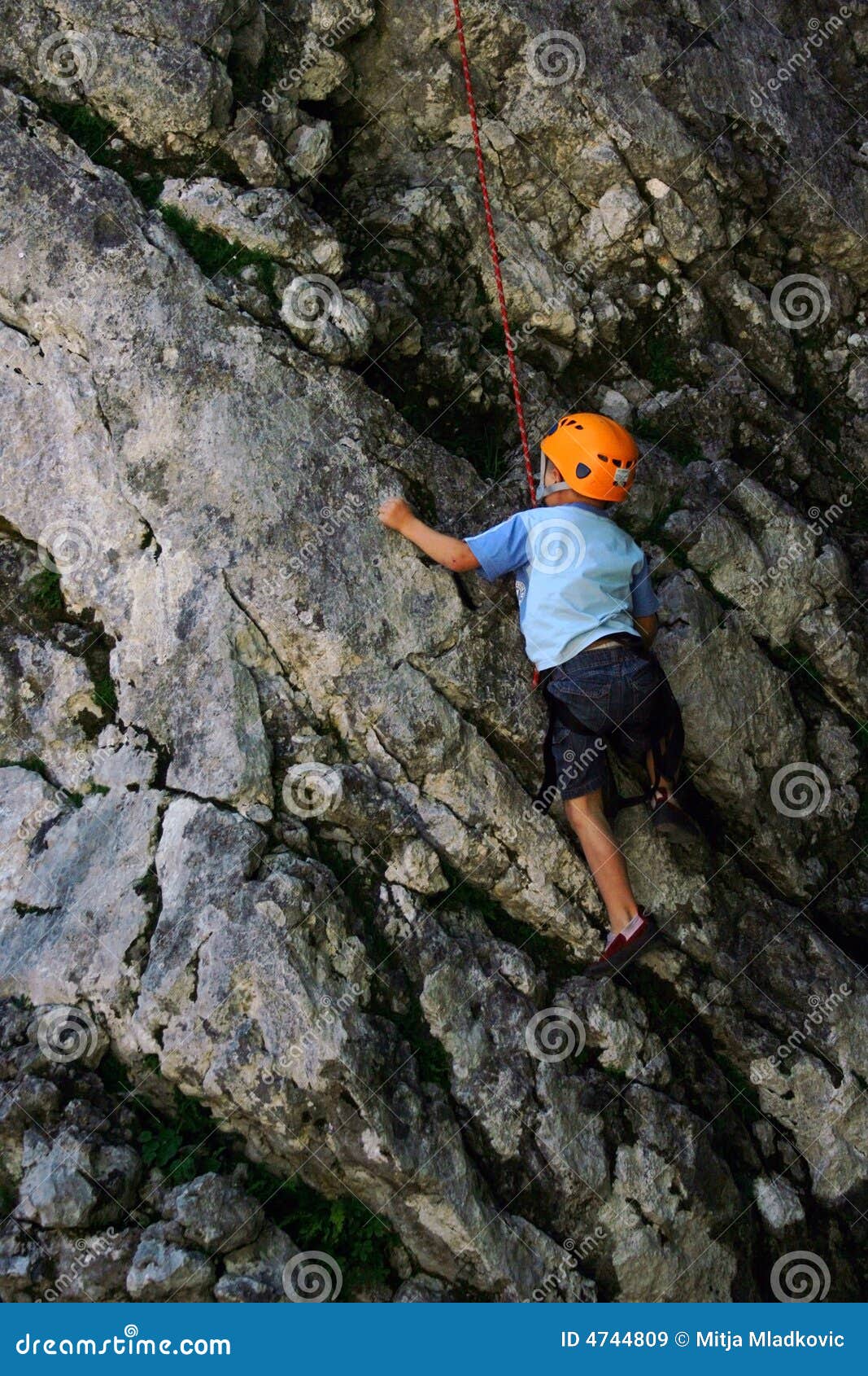 Kid climbing stock image. Image of extreme, child, wall 4744809