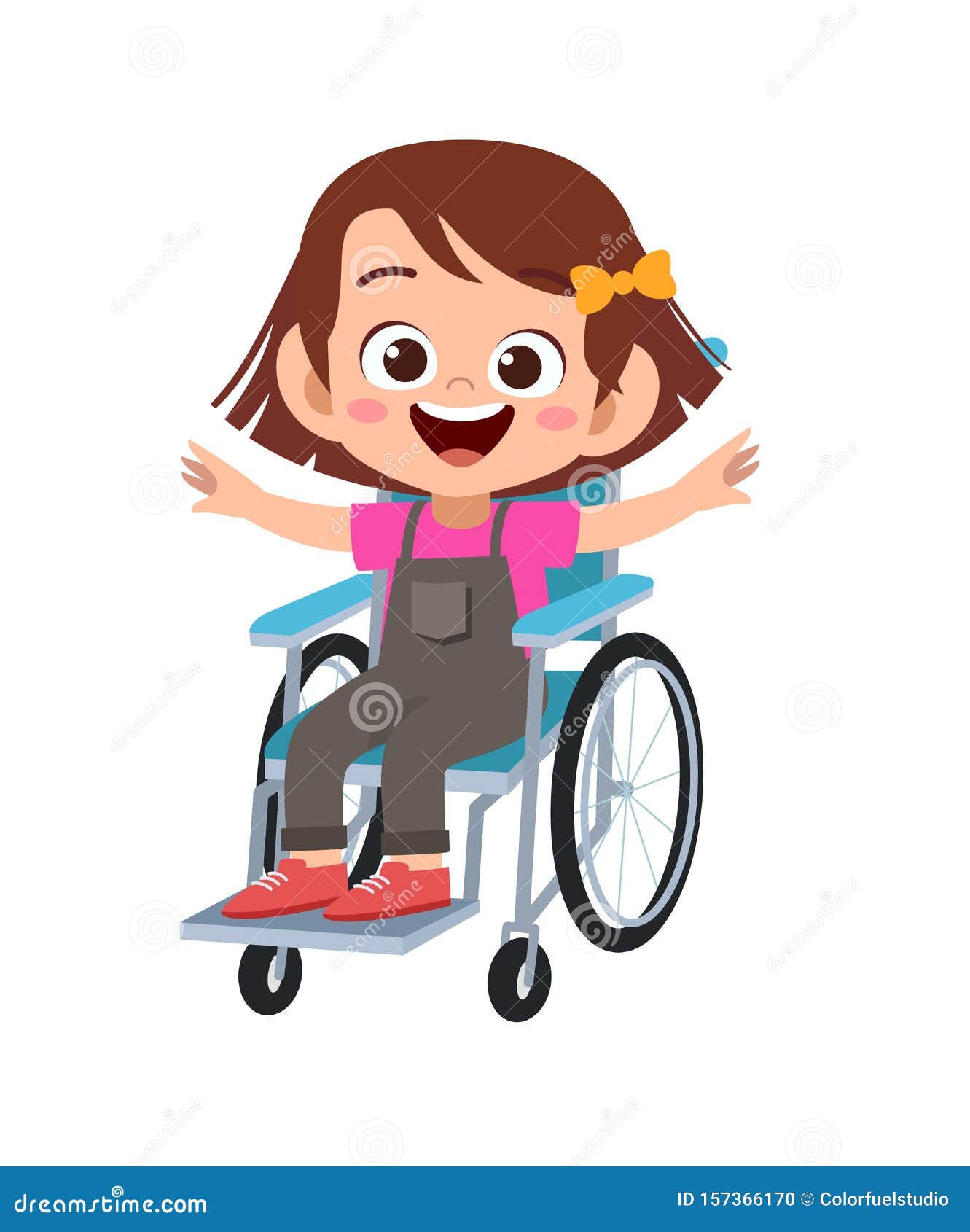 child in wheelchair clipart