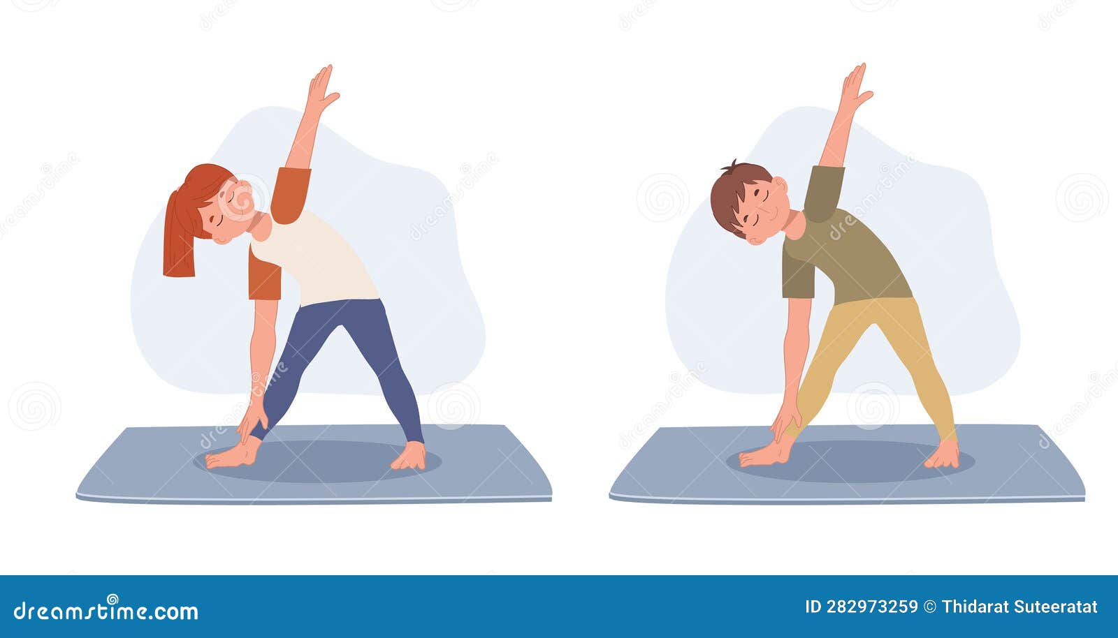 Kid Doing Yoga.triangle Pose Stock Vector Illustration of pose, child