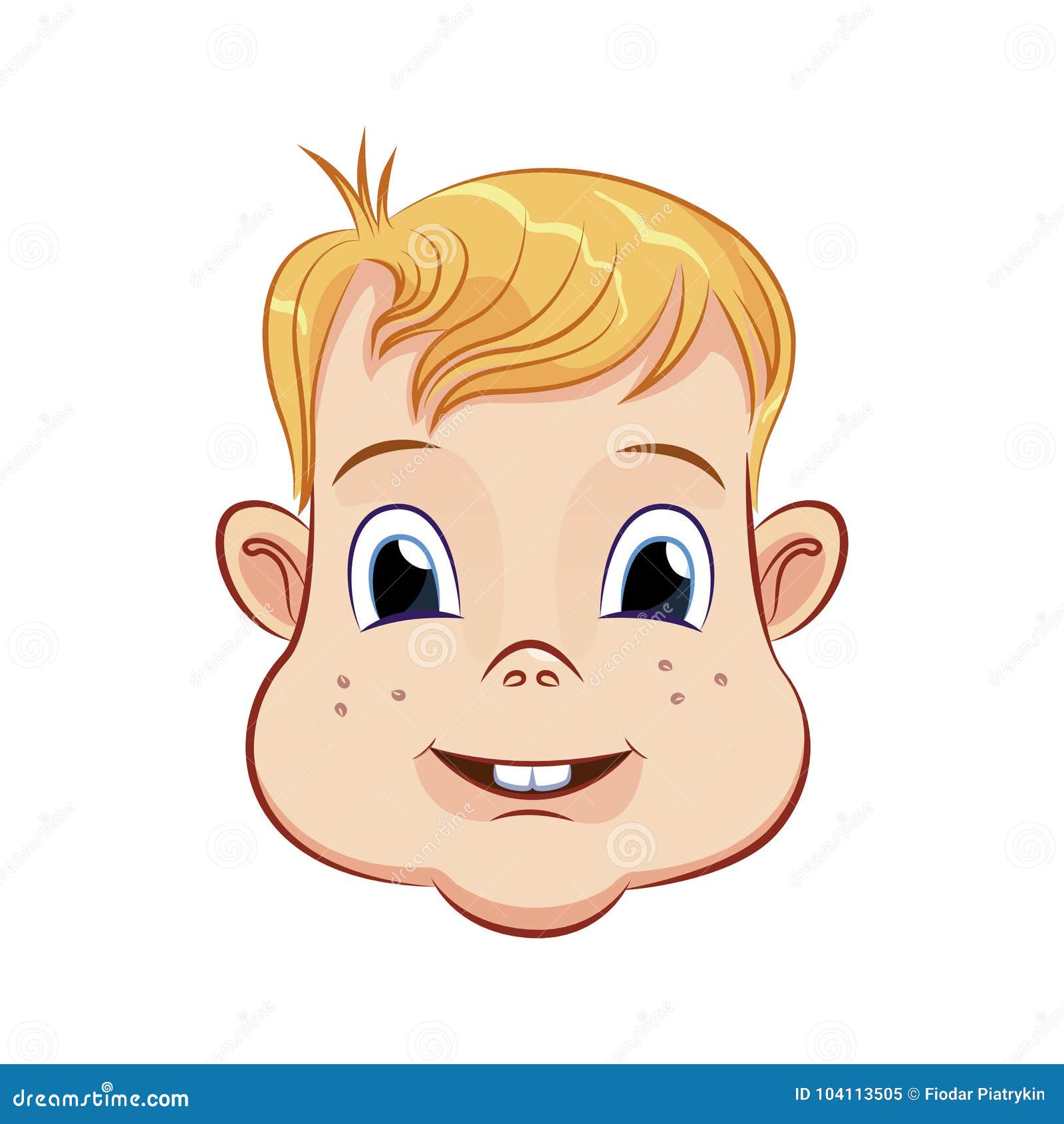 Kid Face with Smile Vector Cartoon Draw Stock Vector - Illustration of  graphic, pretty: 104113505