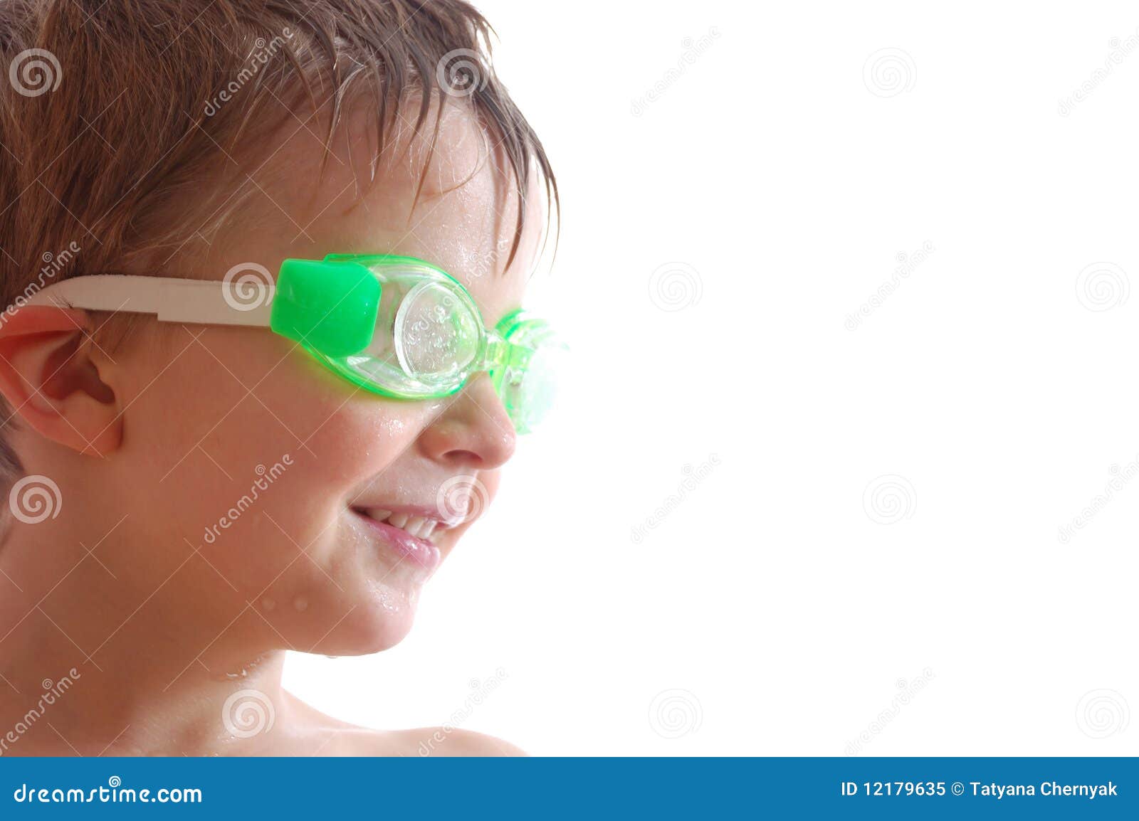 Kid with goggles stock image. Image of background, face 12179635
