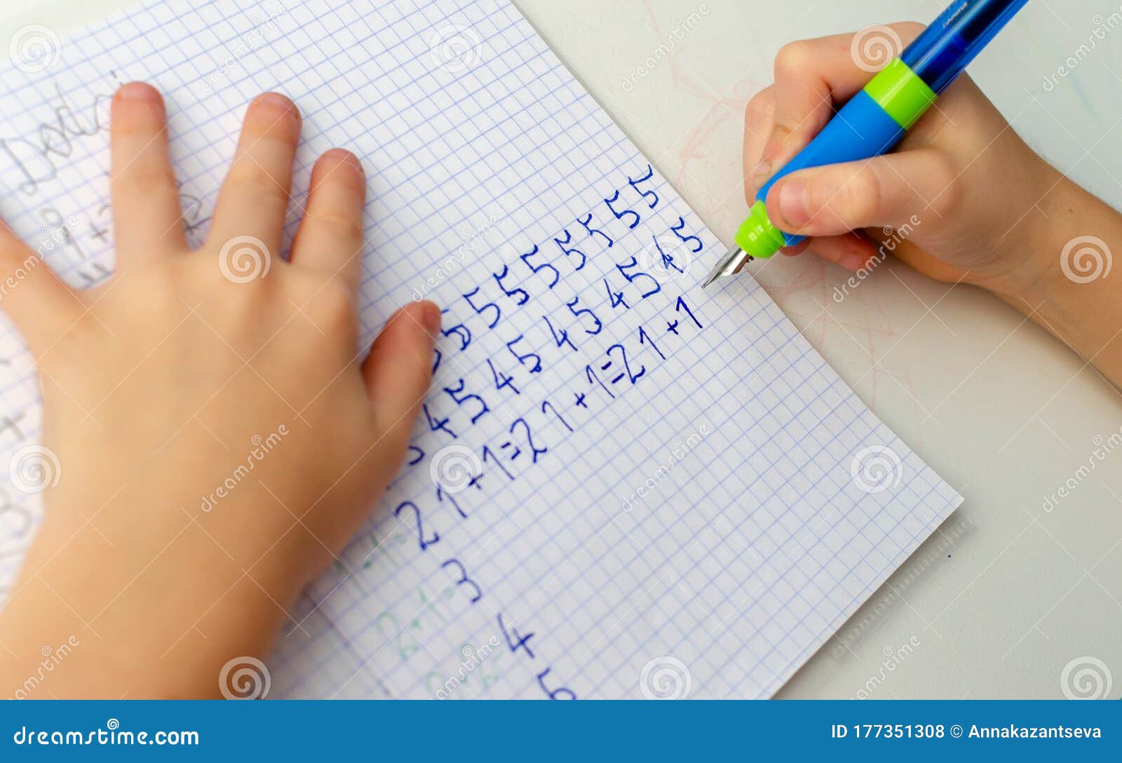 Do math homework in pen