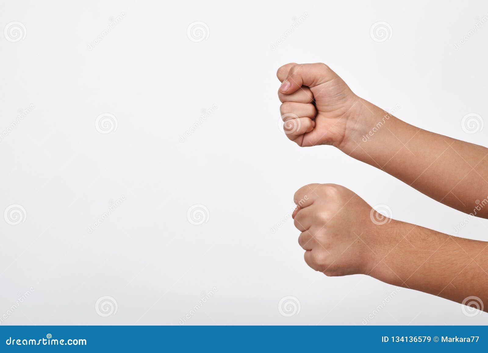 Kid Hands Ready To Punch.Child Aggression Stock Image Image of