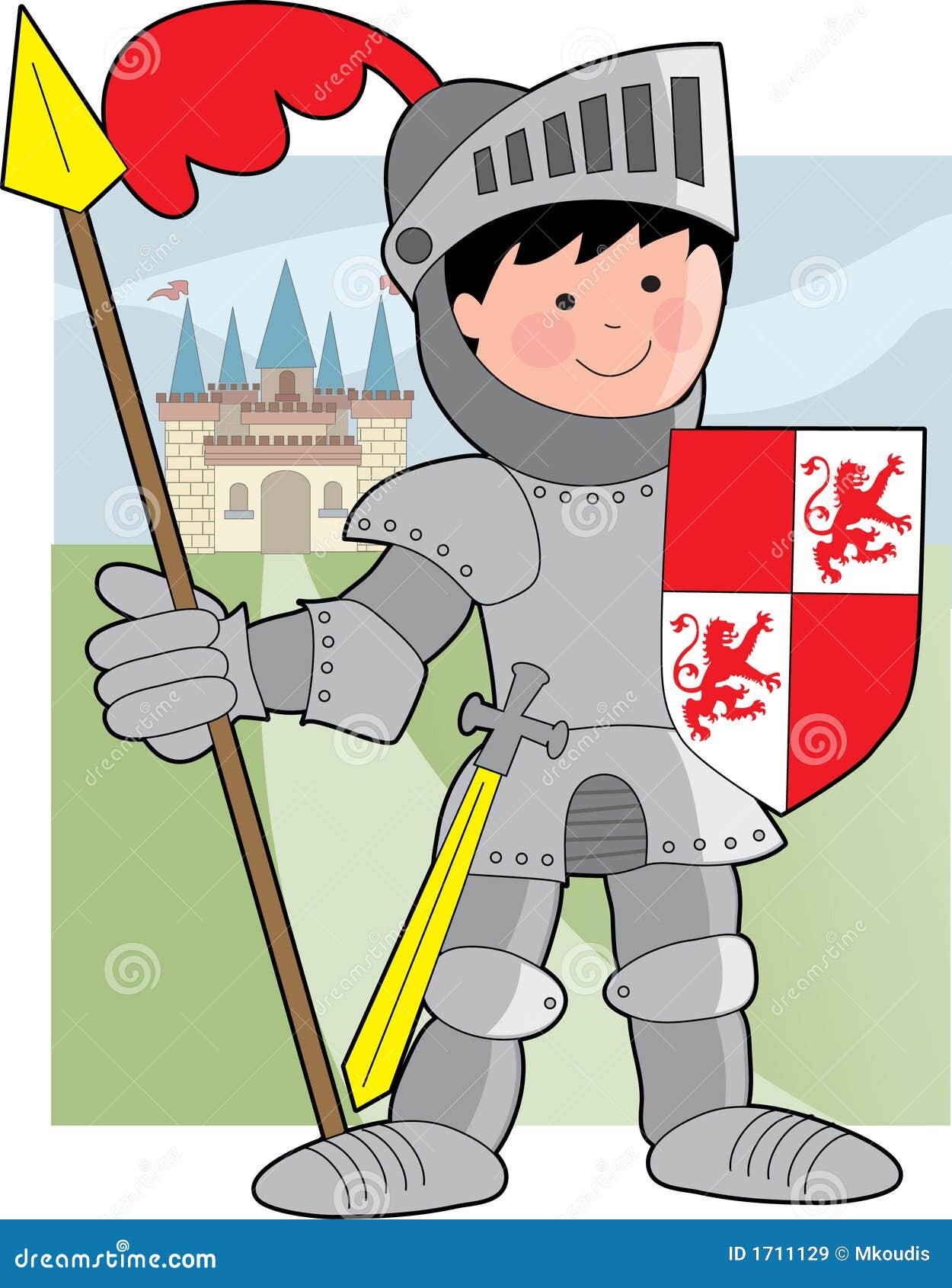 Kid Knight Stock Vector Illustration Of Knight Fort