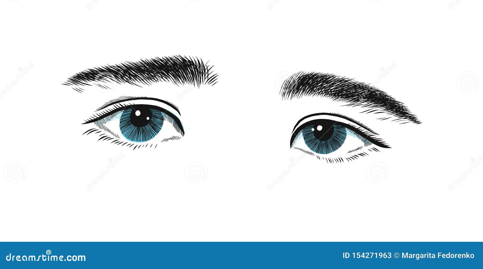 Kid with a Little Shy and Sad of Eye. Eyes Emotions, Sketch Vector ...