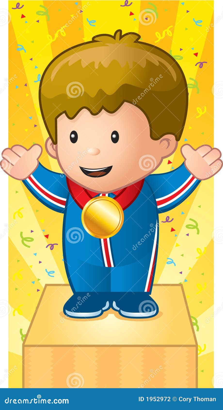 Kid Medal stock vector. Image of medal, podium, award - 1952972